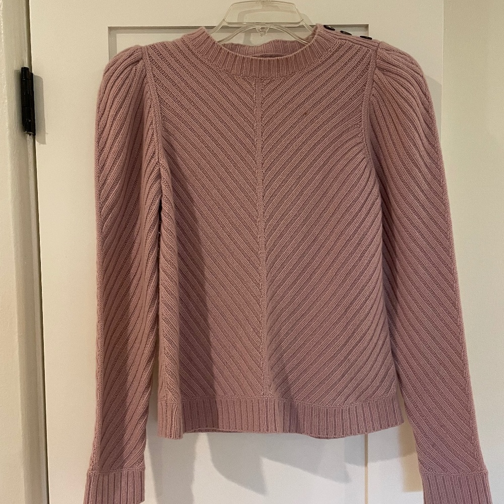 La Vie Rebecca Taylor Mock Neck Sweater Pink